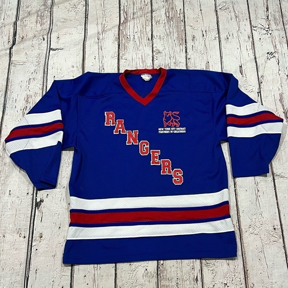 New York City District Rangers Hockey Sports Jersey Shirt